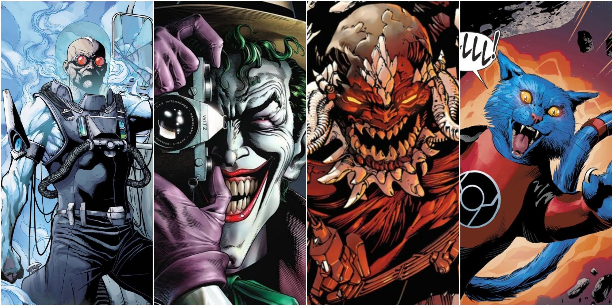 Mr Freeze, Joker, Doomsday, and Dex-Starr