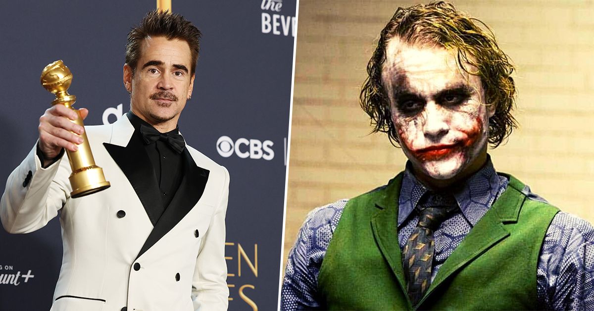 The Penguin star Colin Farrell paid tribute to Heath Ledger and Joaquin Phoenix's "extraordinary" comic book performances after winning Golden Globe