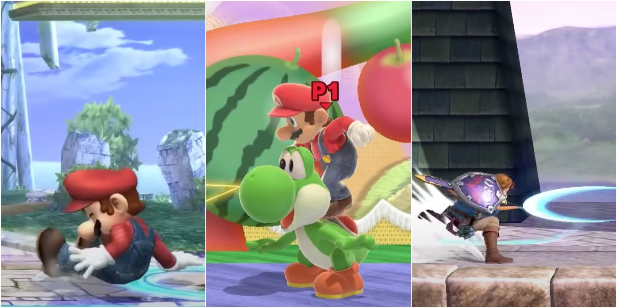 Mario, Yoshi, And Link 