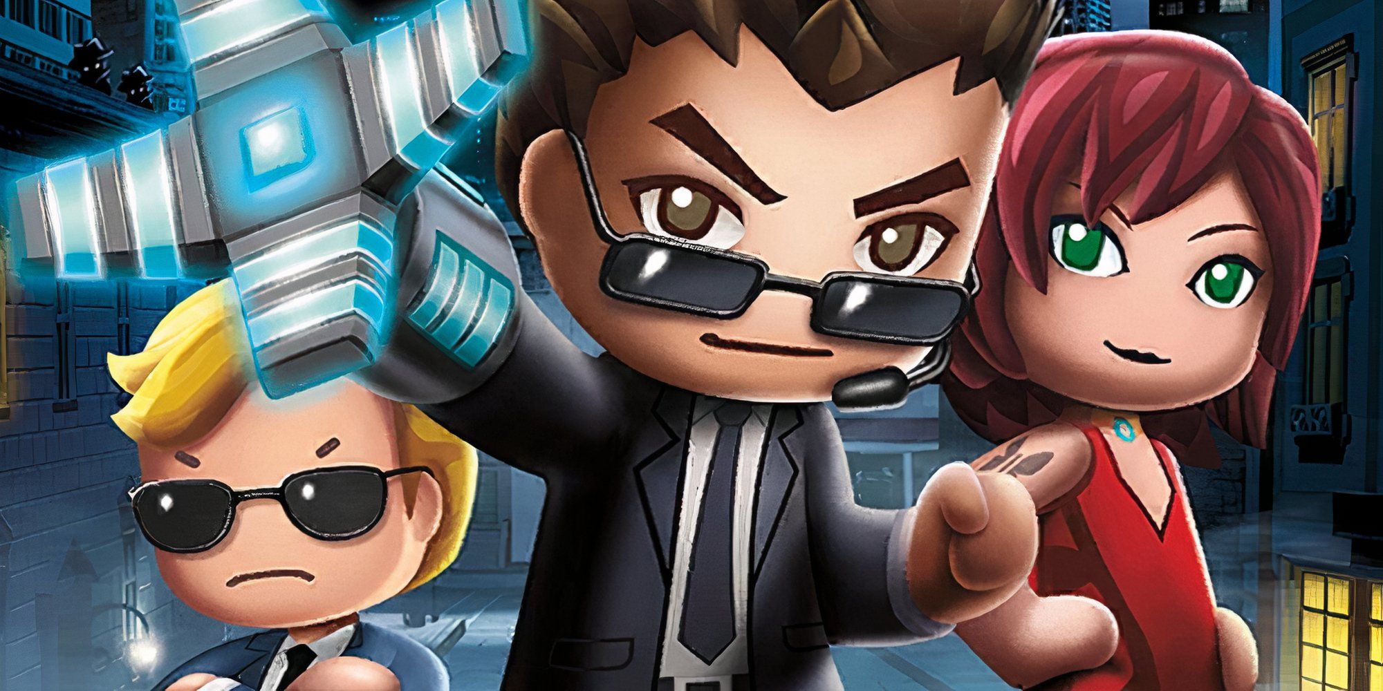 The title screen art for MySims Agents.