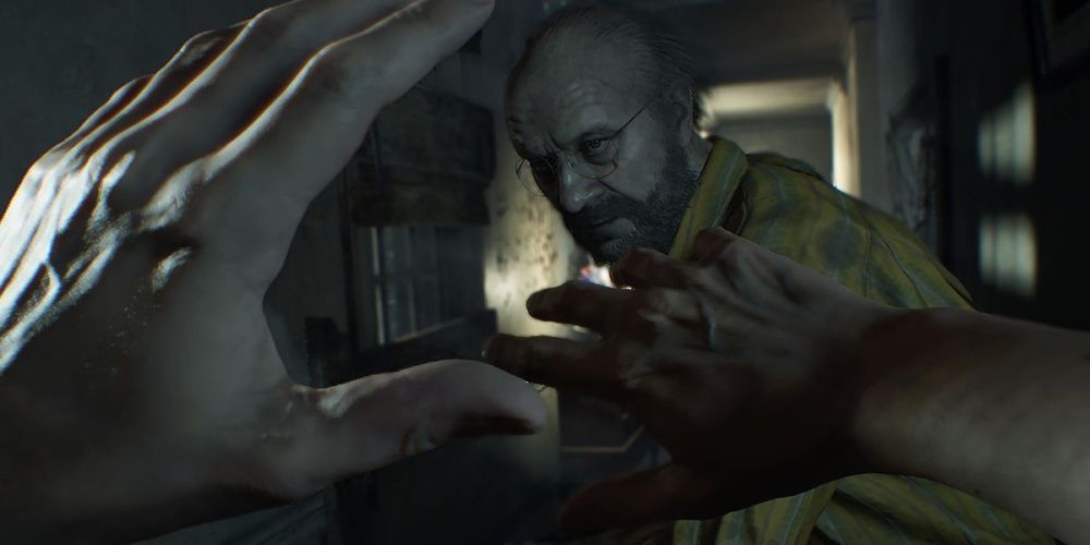 Resident Evil 7 Ethan Winters Fights Jack Baker