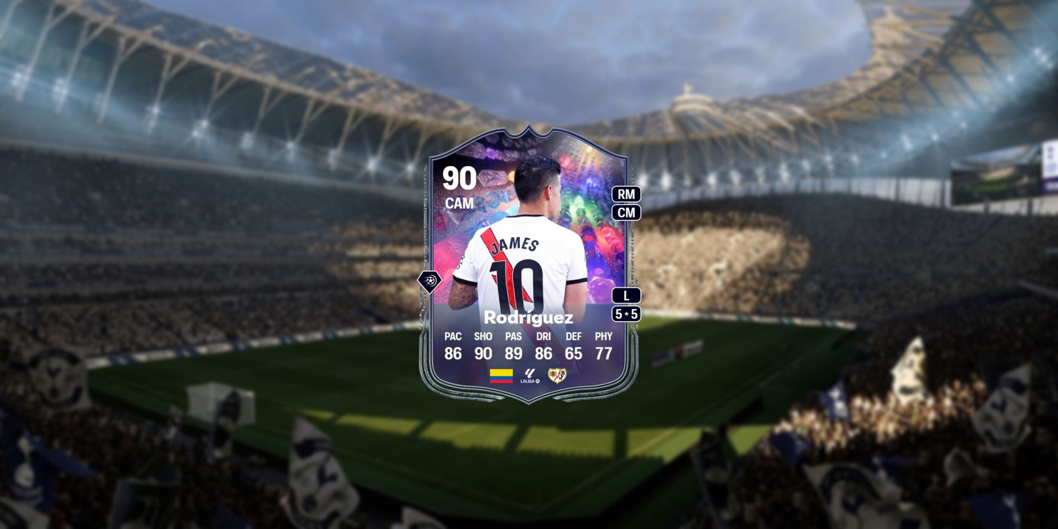 James Rodriguez's card in EA Sports FC 25.