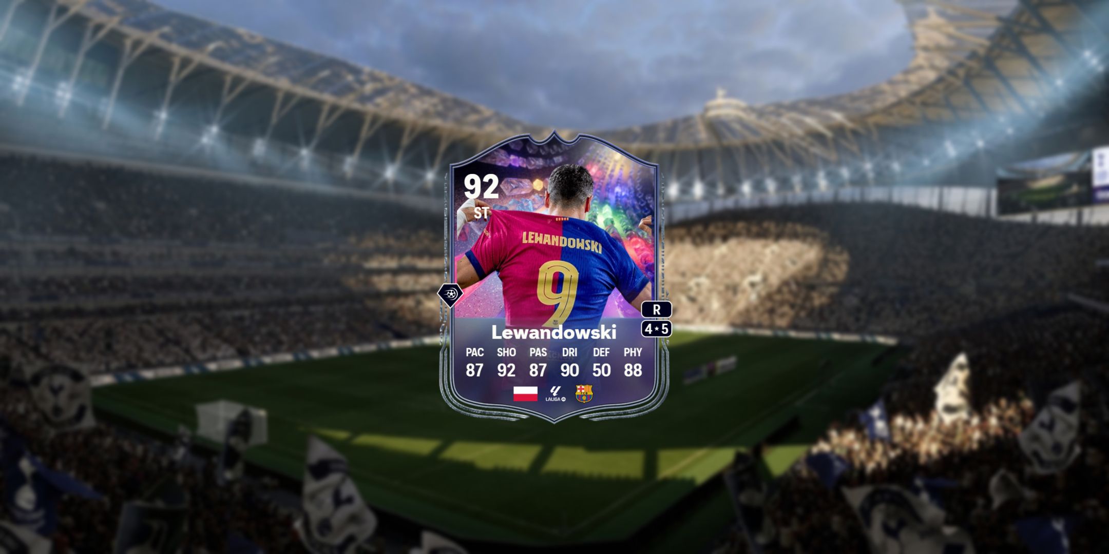 Robert Lewandowski's card in EA Sports FC 25.