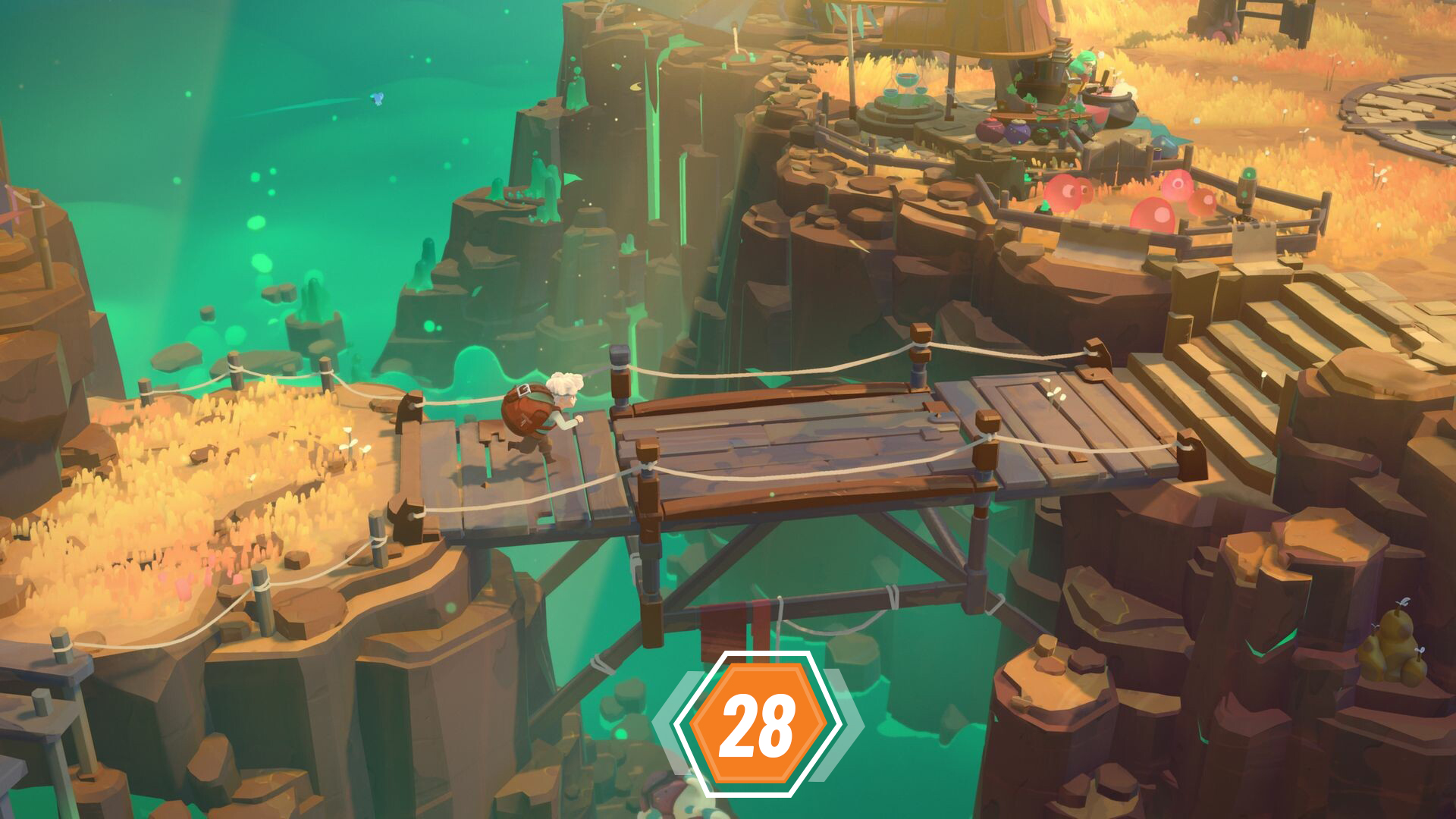 Moonlighter 2 screenshot showing exploration to find new loot for the shopfront