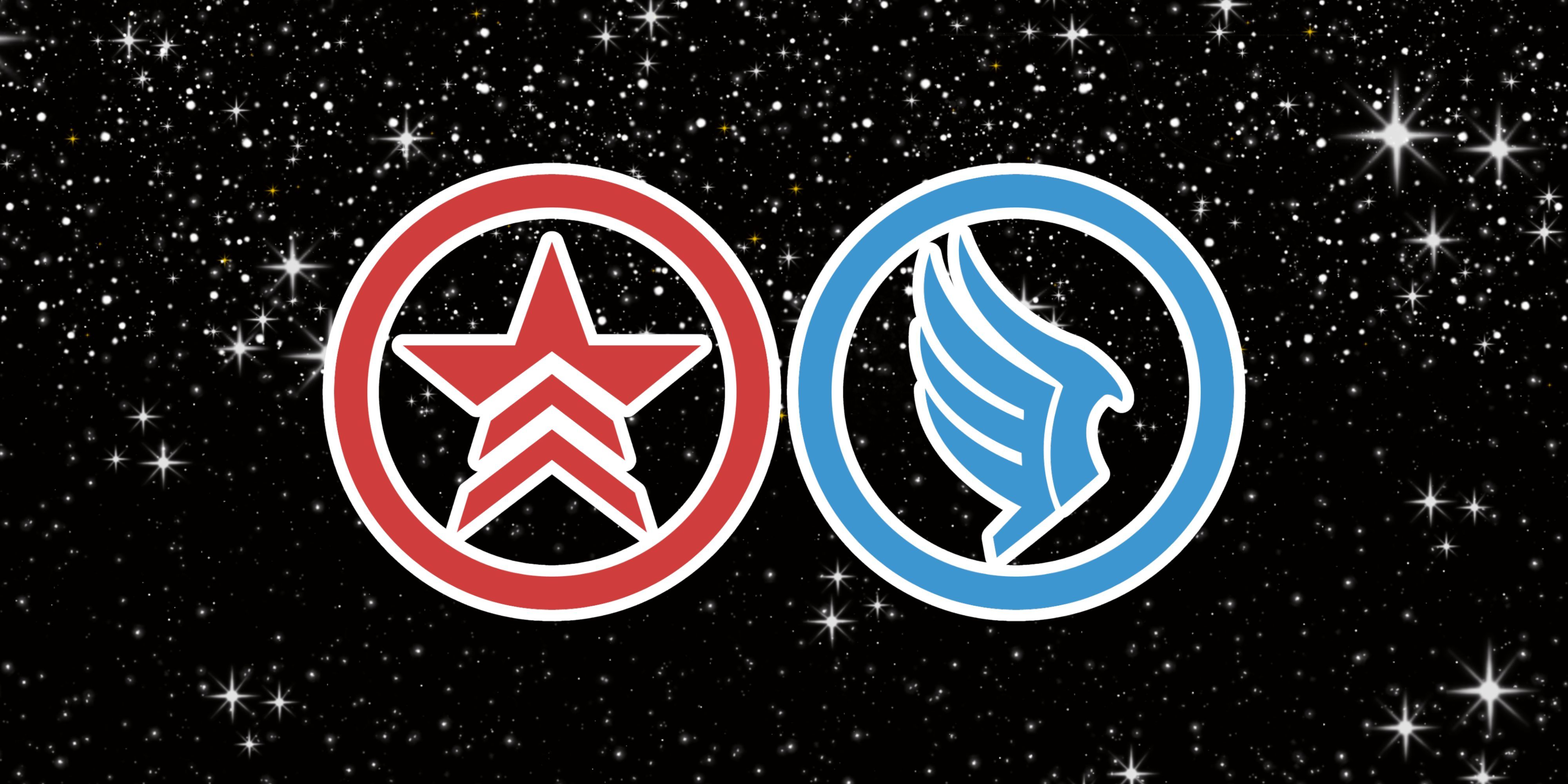 Renegade and Paragon logos from Mass Effect