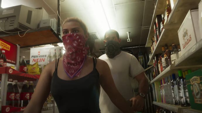 GTA 6 protagonists in a store.