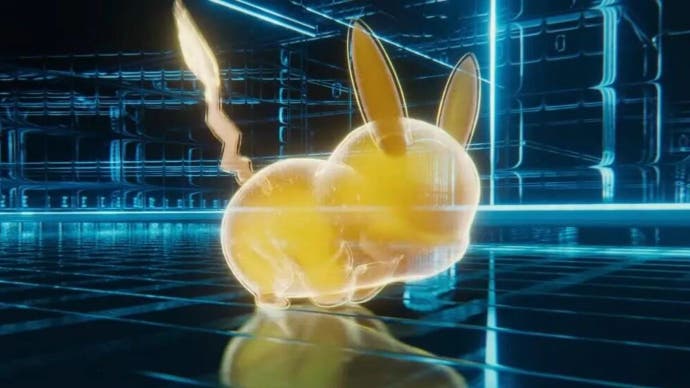 Screenshot from Pokémon Legends ZA showing a futuristic Pikachu