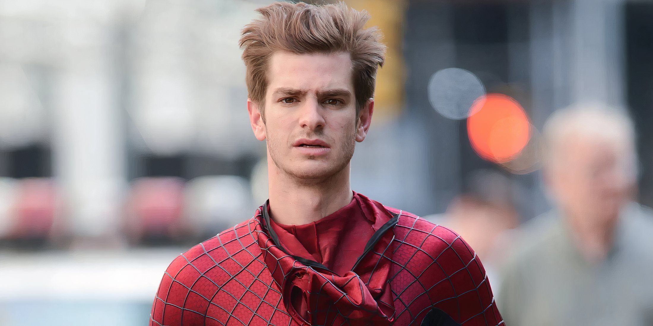 Andrew Garfield portraying Spider-Man 