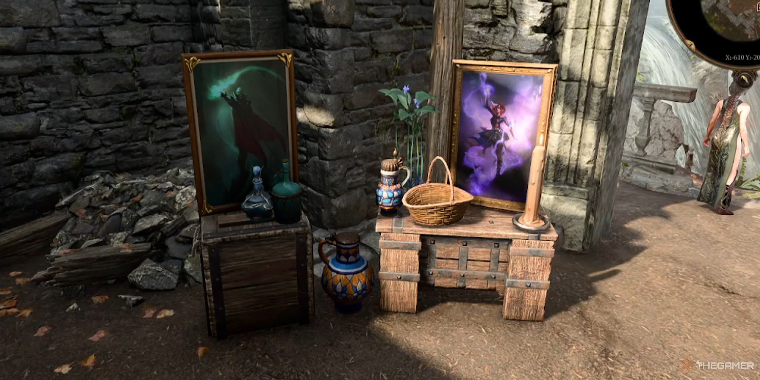 A decorated corner in camp in Baldur's Gate 3.