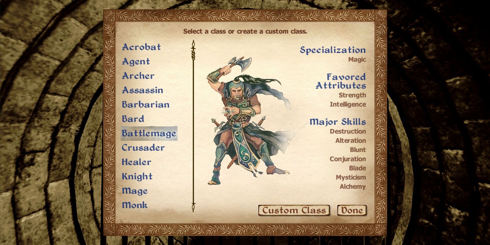 The Battlemage class in The Elder Scrolls: Oblivion.