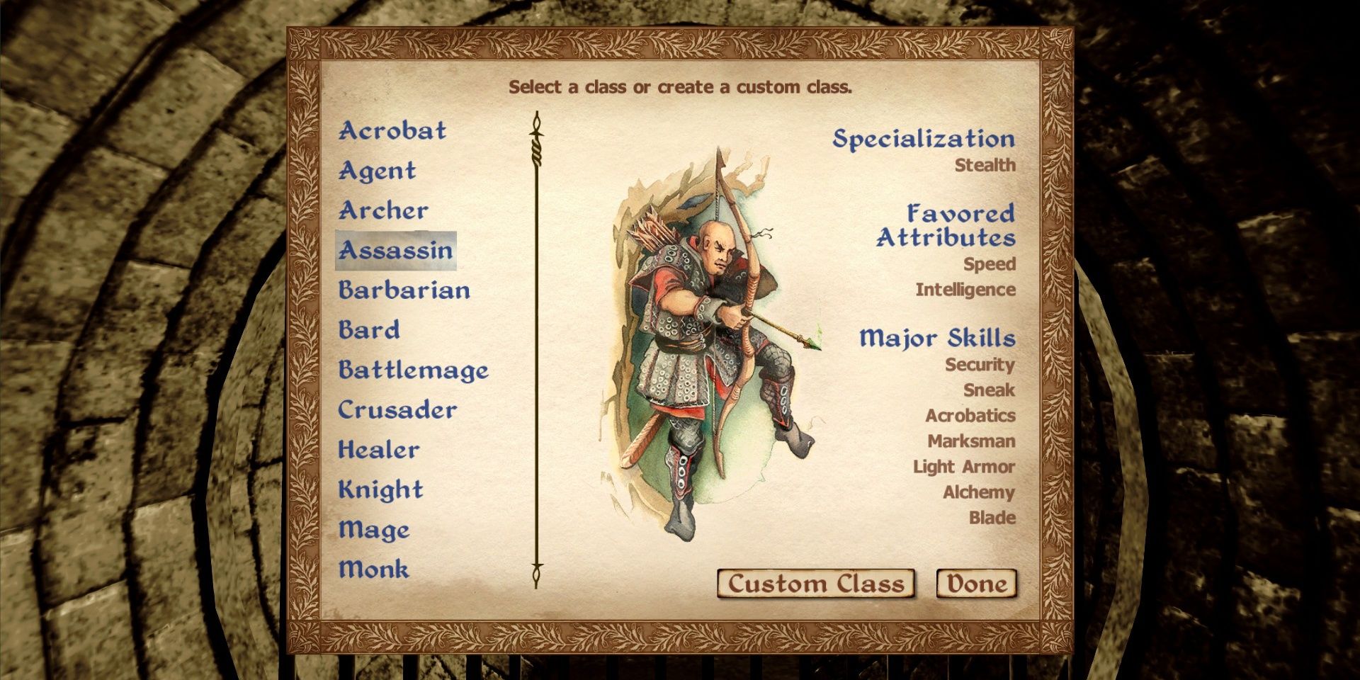 The Assassin class in The Elder Scrolls: Oblivion.