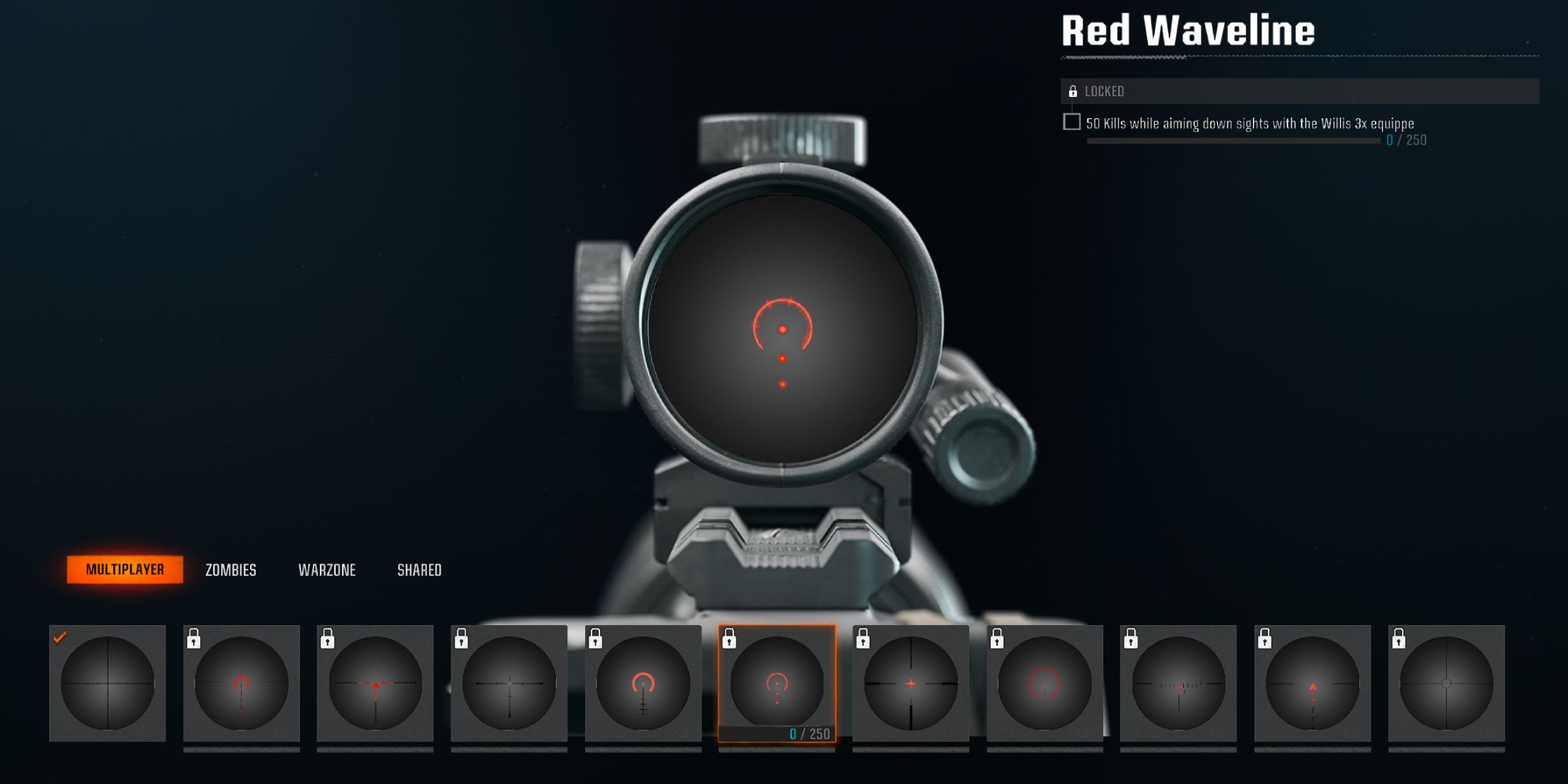 Black Ops 6 Red Waveline Reticle