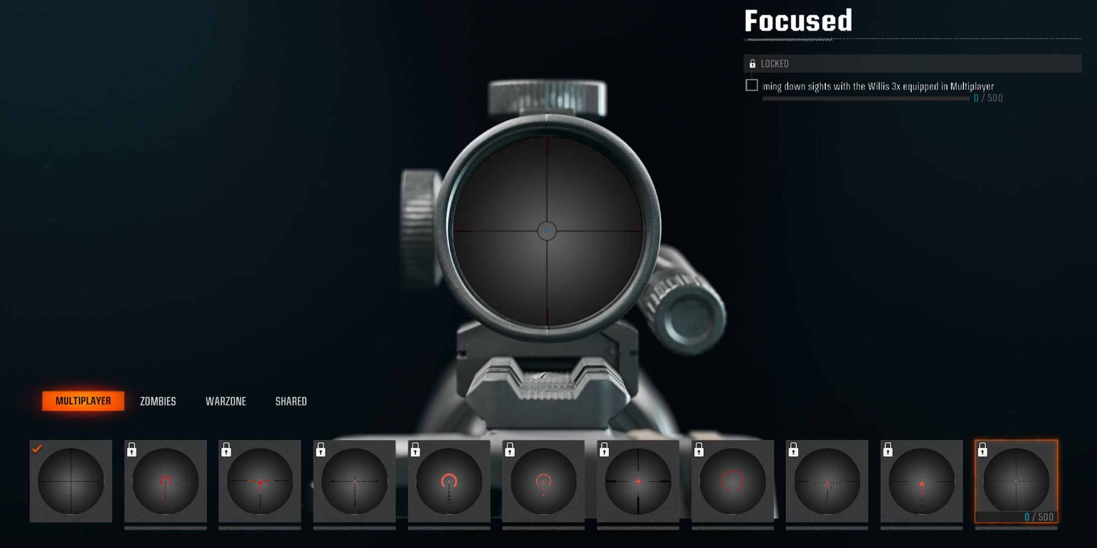 Black Ops 6 Focused Reticle