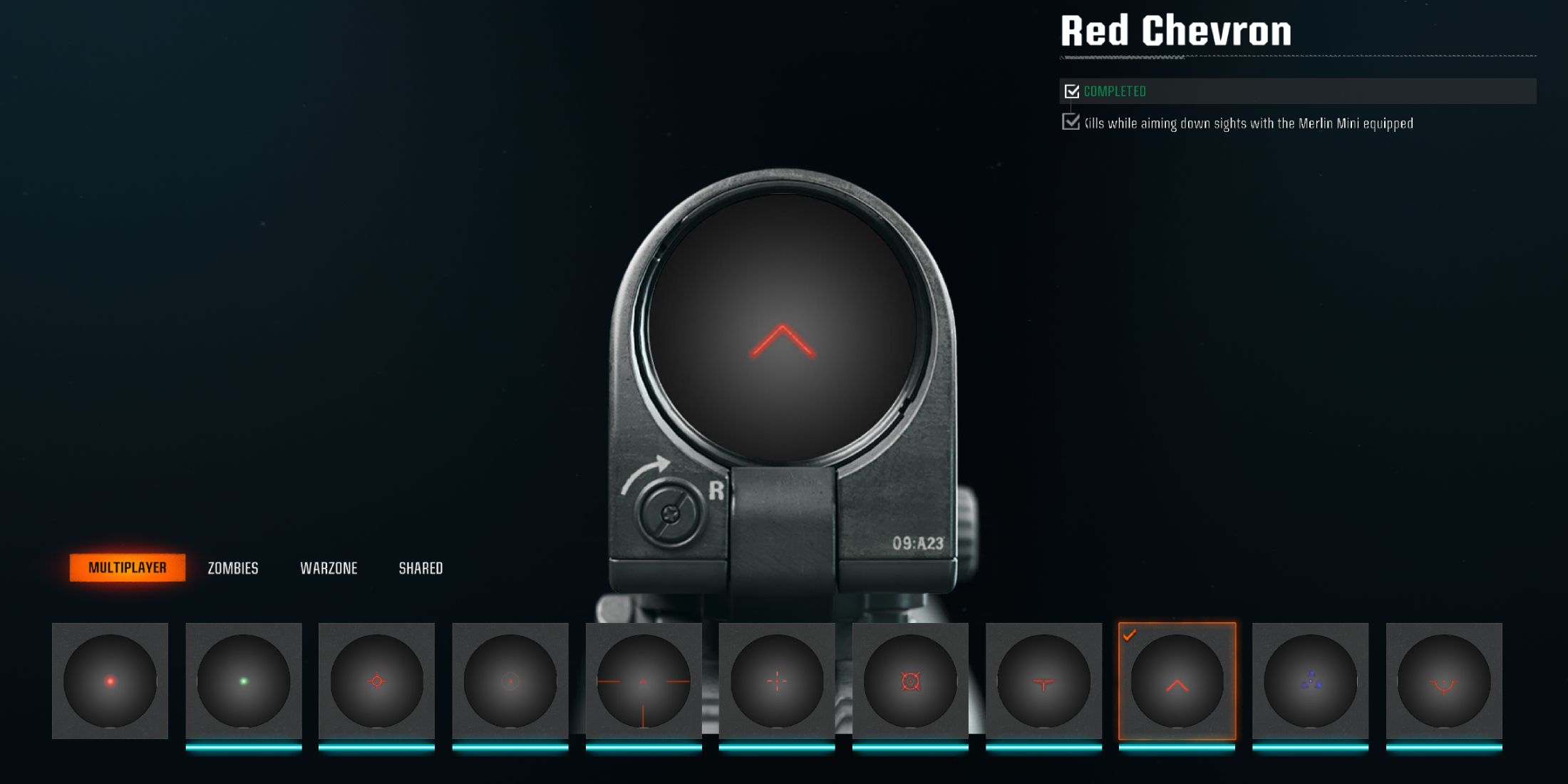 Black Ops 6 Red Chevron Reticle