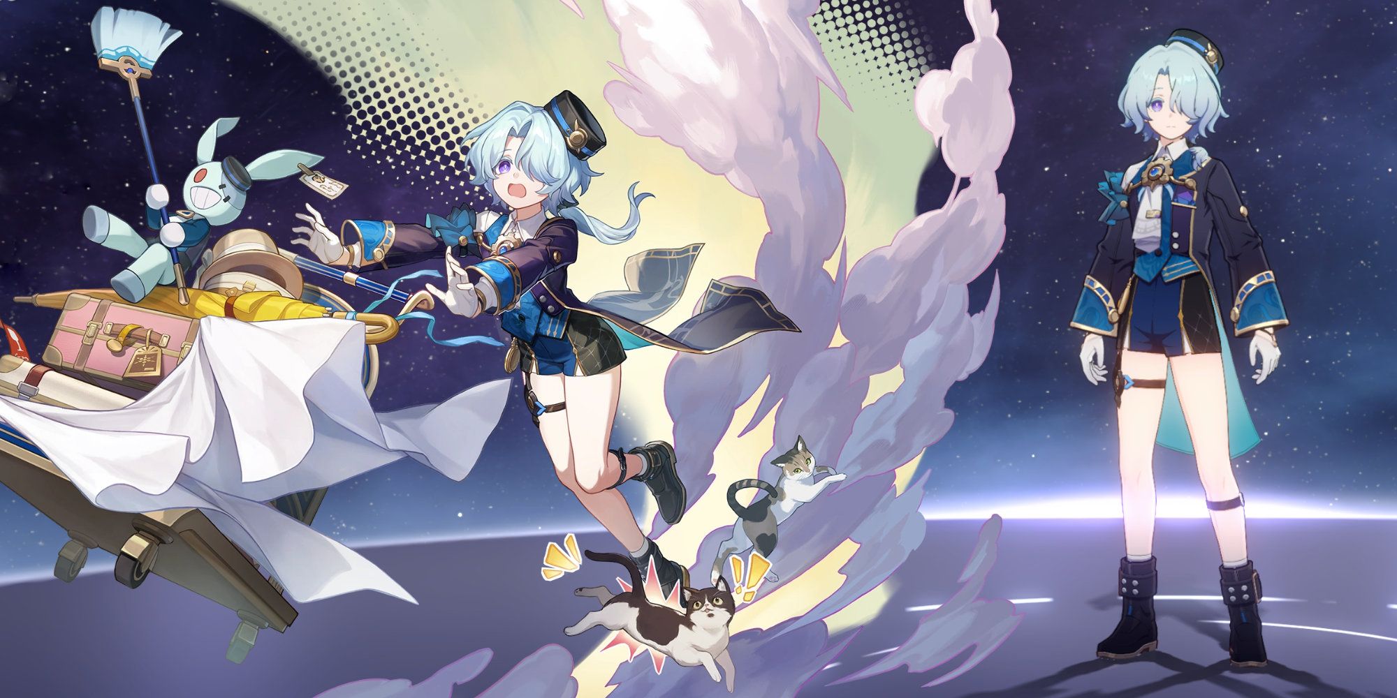 Misha splash art over the character in the Honkai Star Rail game menu.