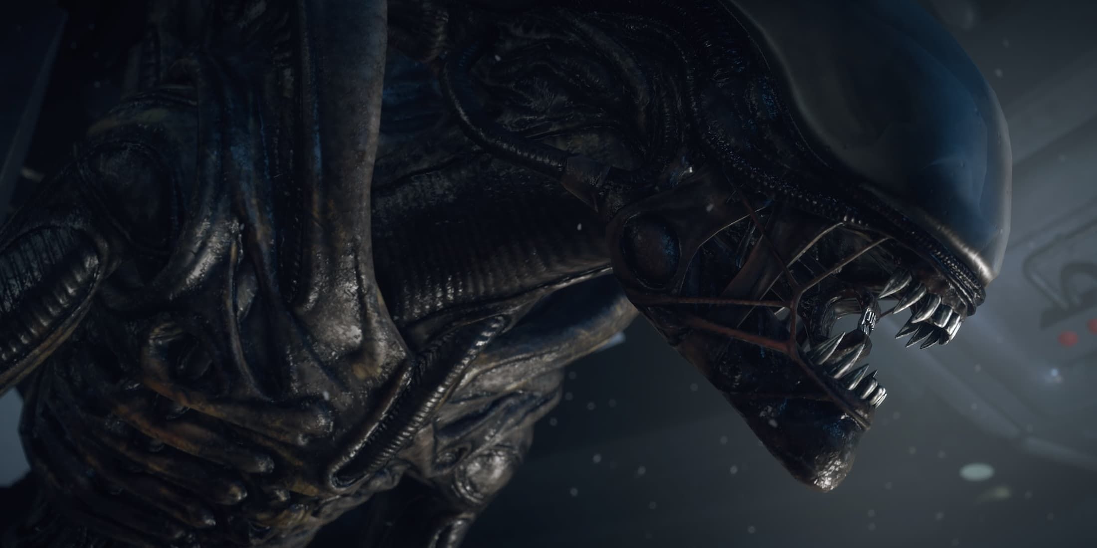 Close up of the xenomorph in Alien: Isolation