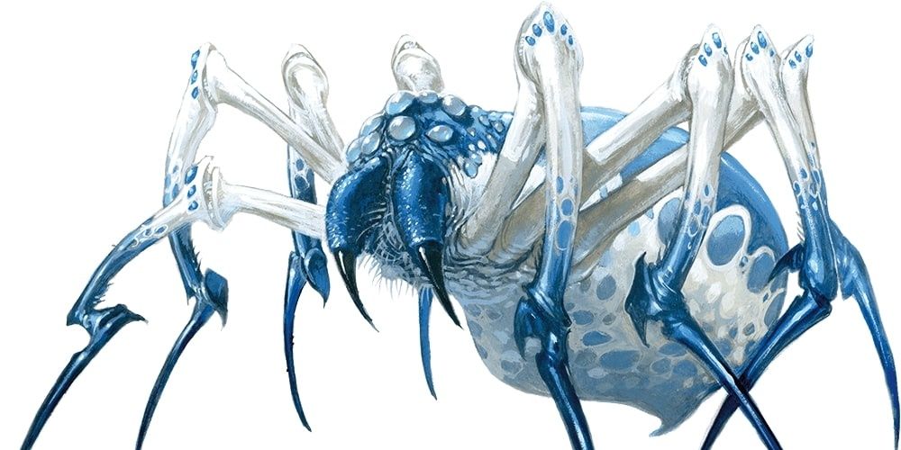 phase spider blue and white spider from Dungeons & Dragons.