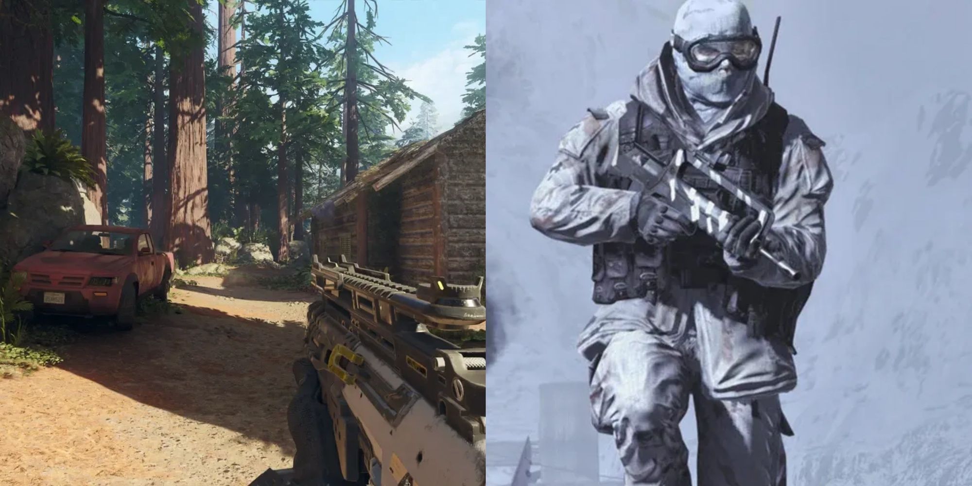 Black Ops 3 on the left and Modern Warfare 2 on the right