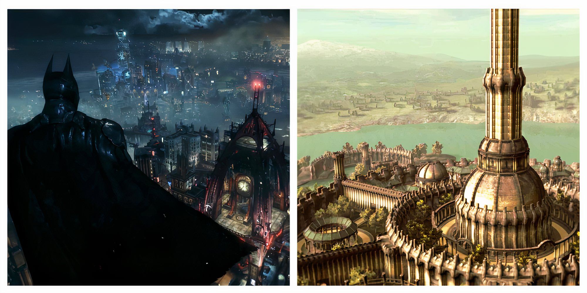 Most Iconic Cities In Open-World Games batman arkham asylum oblivion imperial city