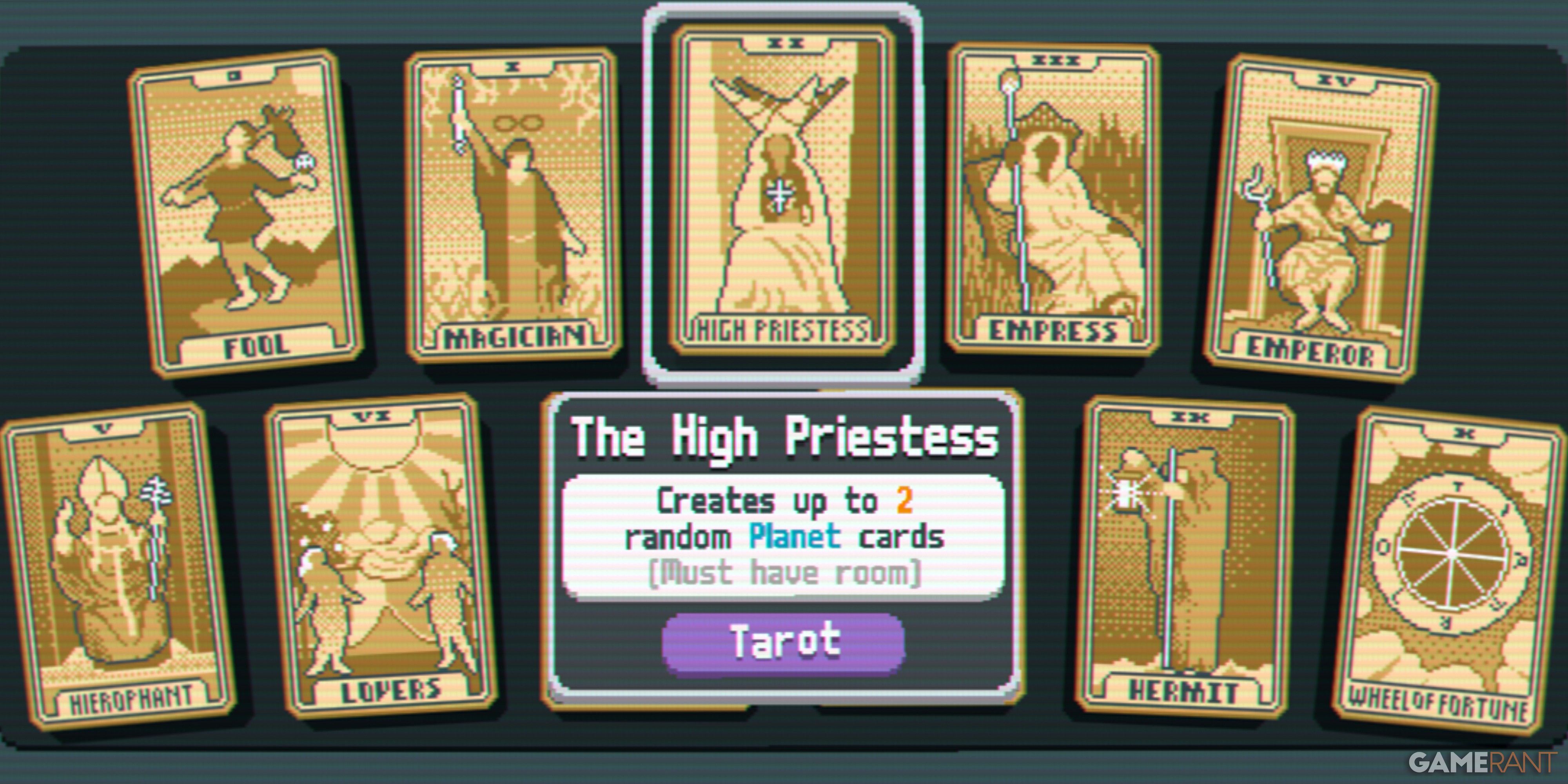 Balatro The High Priestess Tarot