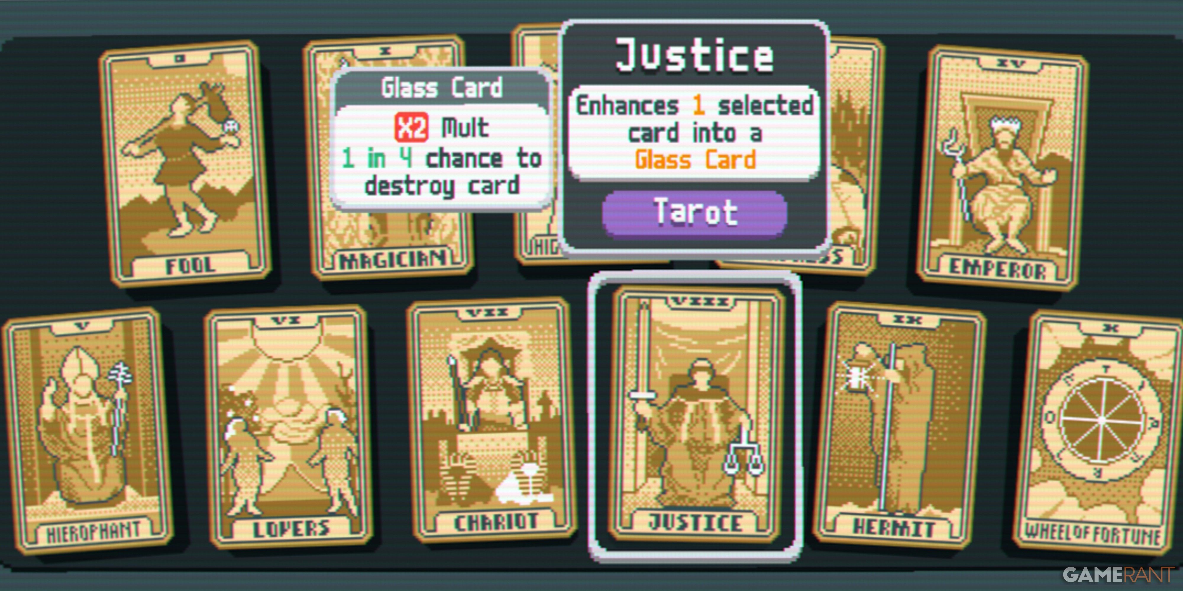 Balatro Justice Tarot