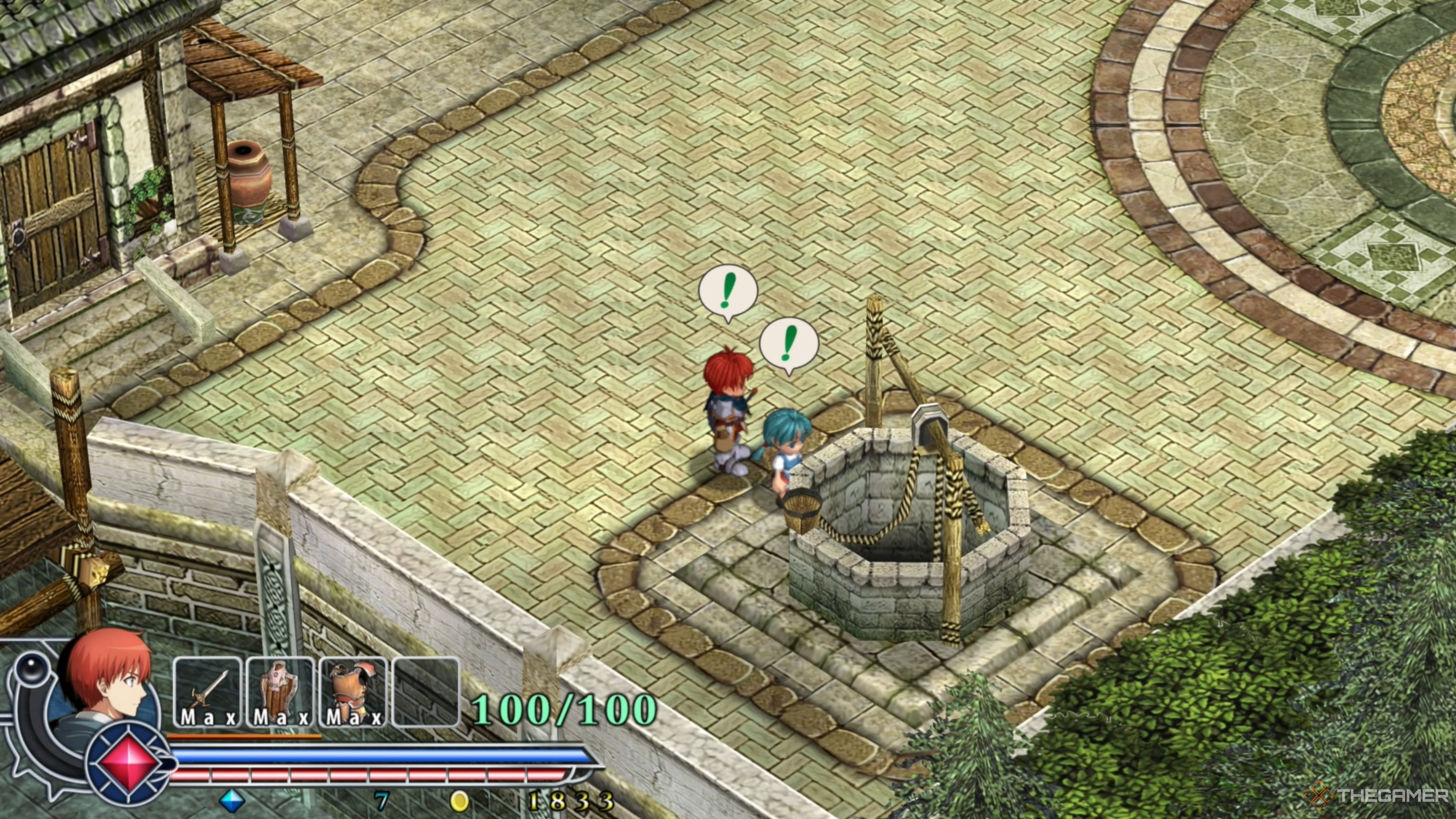 Adol approaching Anya to accept a Side Quest from her in Ys Memoire: The Oath in Felghana.