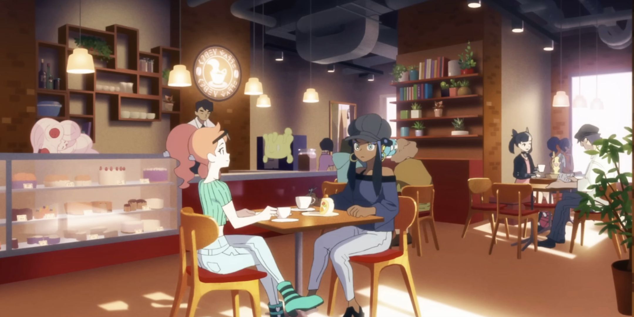 Nessa and Sonia have brunch in Pokemon Twilight Wings.