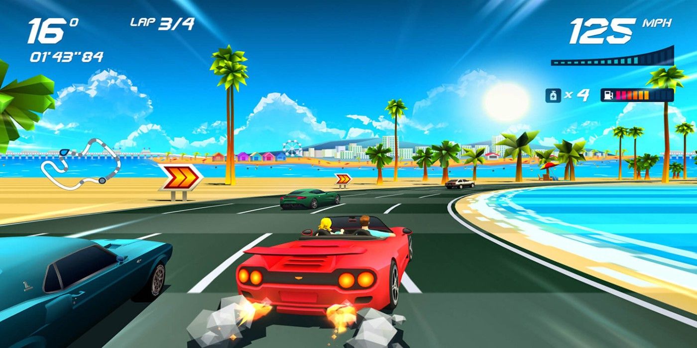 turning on beach street in Horizon Chase Turbo