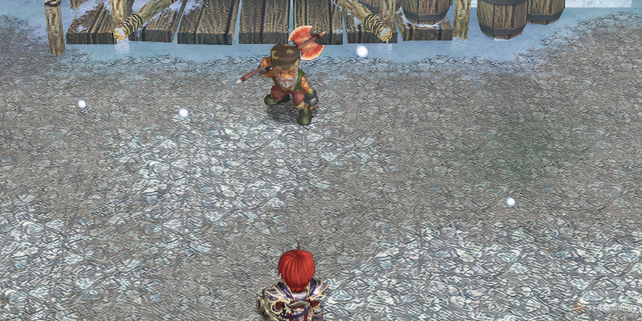 Adol standing across from Berhardt in ys memoire the oath in felghana.