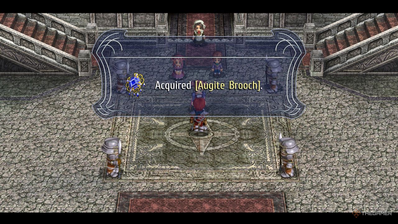 Adol being given the augite brooch in valestein castle in ys memoire the oath in felghana.