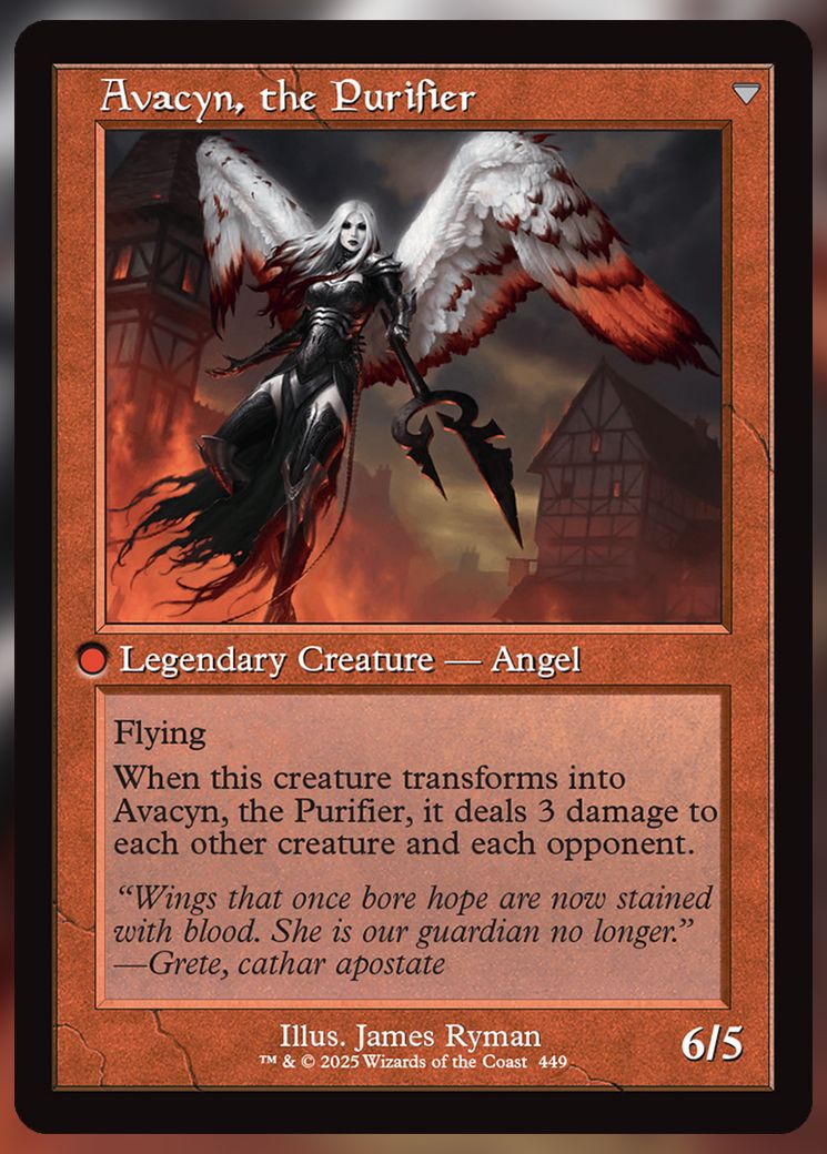 Avacyn, the Purifier retro frame MTG Card.