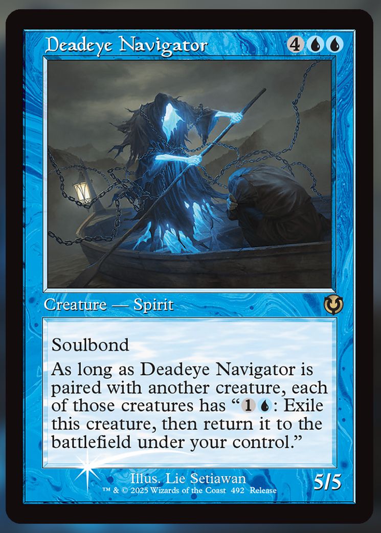 Deadeye Navigator retro MTG Card.