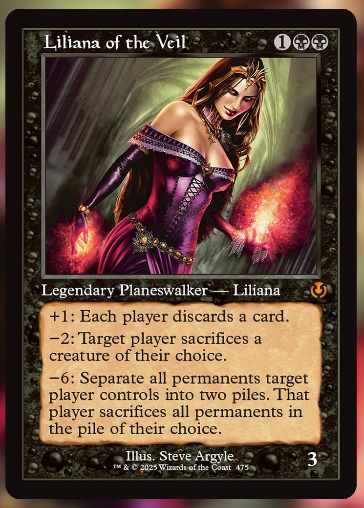 Liliana of the Veil retro MTG Card.