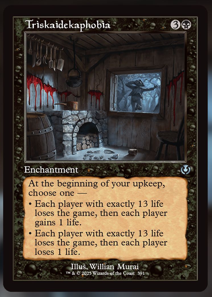 Triskaidekaphobia retro MTG Card.