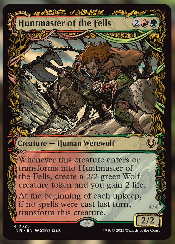 Huntmaster of the Fells Showcase MTG Card.