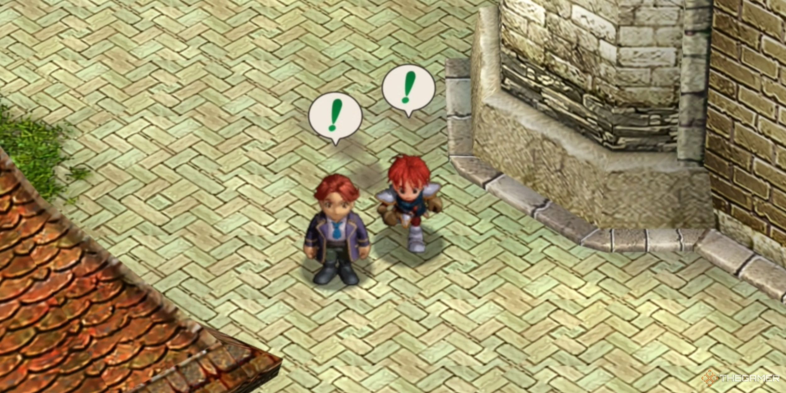 Adol approaching Antonio to accept a Side Quest from him in Ys Memoire: The Oath in Felghana.