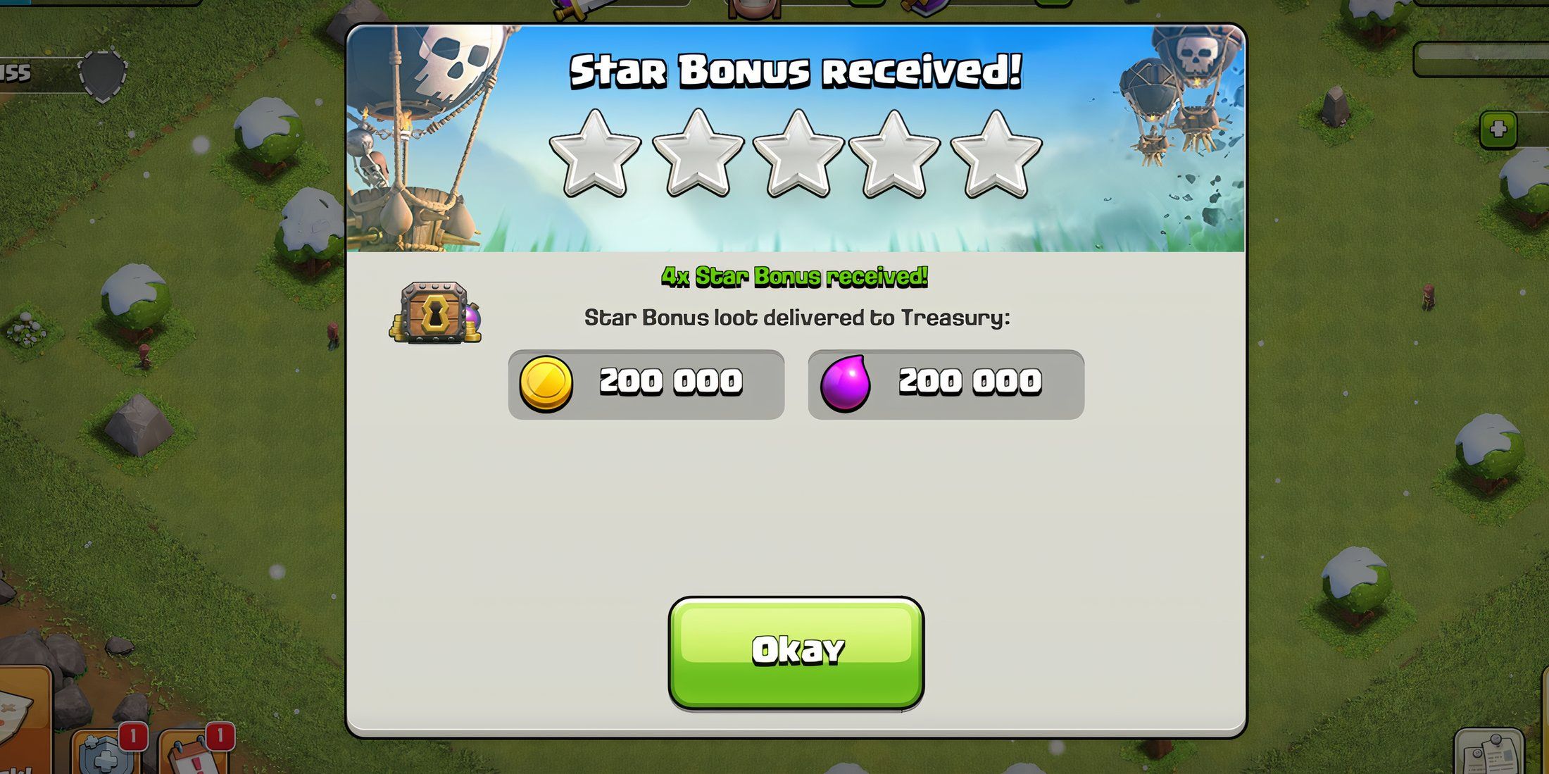 star bonus clash of clans