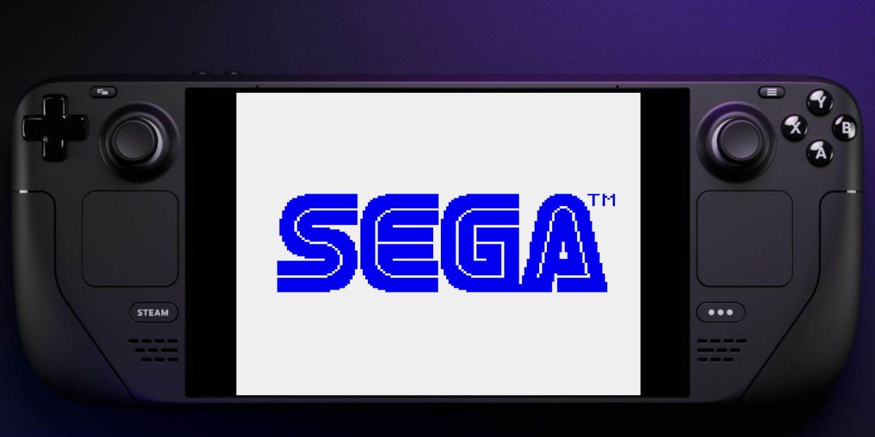 Sega logo on the Steam Deck