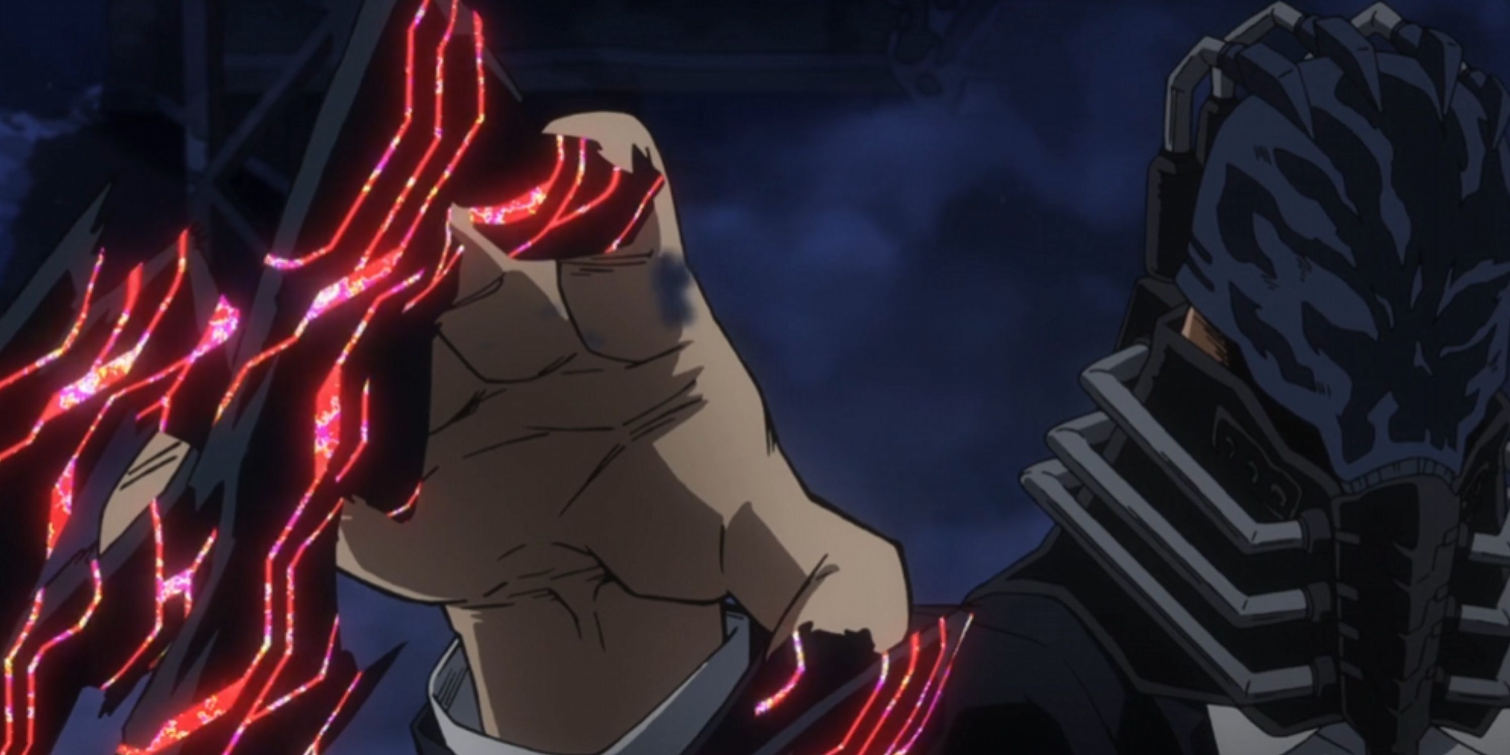 All For One uses his Rivet Stab Quirk in My Hero Academia.