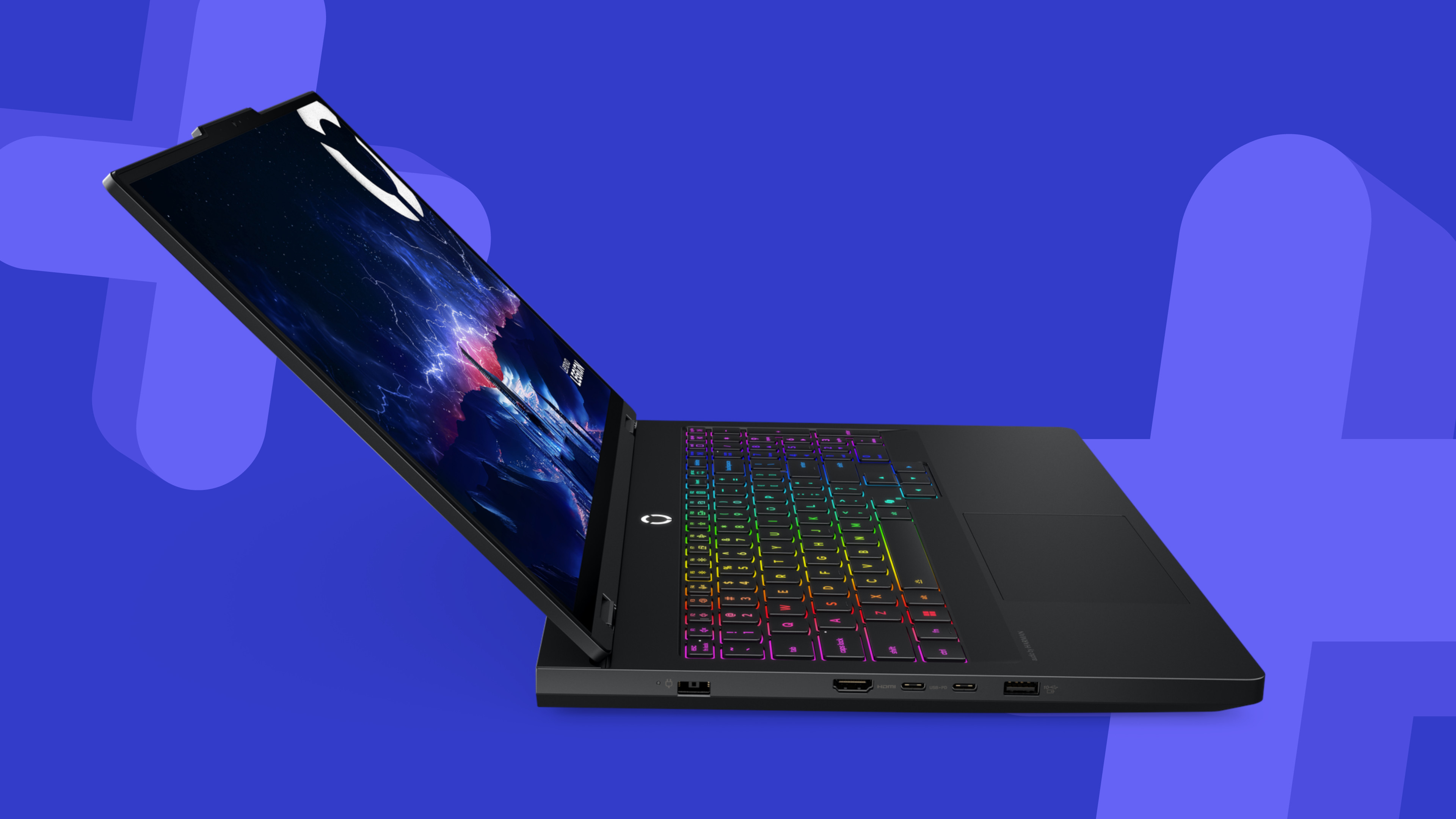 Lenovo Legion Pro 5i Gen 10 gaming laptop on a blue background