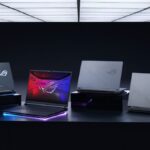 Asus gaming laptops on display for CES 2025