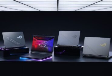 Asus gaming laptops on display for CES 2025