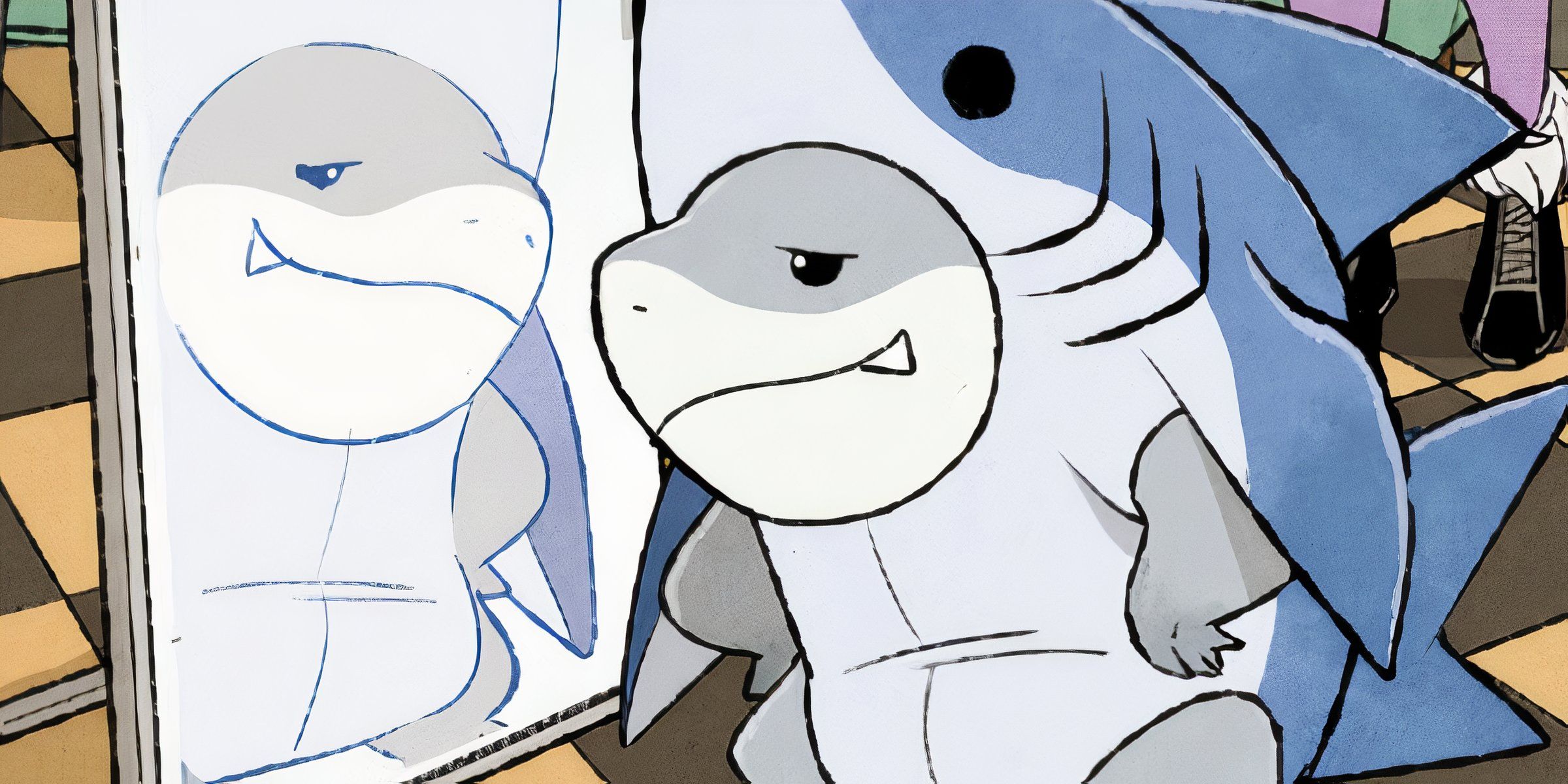 Jeff The Land Shark Dressed In A Shark Costume In Marvel's It's Jeff! Infinity Comic Issue 18.