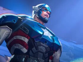 Captain America in the Marvel Rivals 'Stars Aligned' launch date trailer.