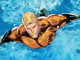 Aquaman swims into battle.