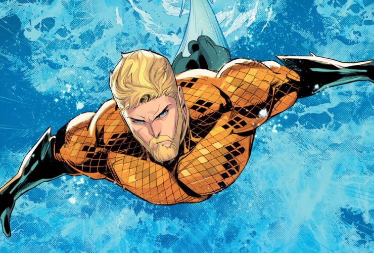 Aquaman swims into battle.