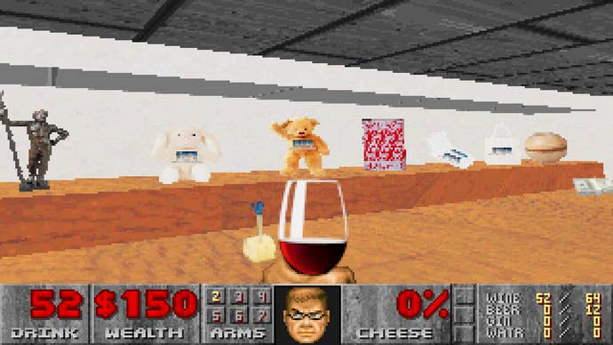 The gift shop in Doom: The Gallery Experience.