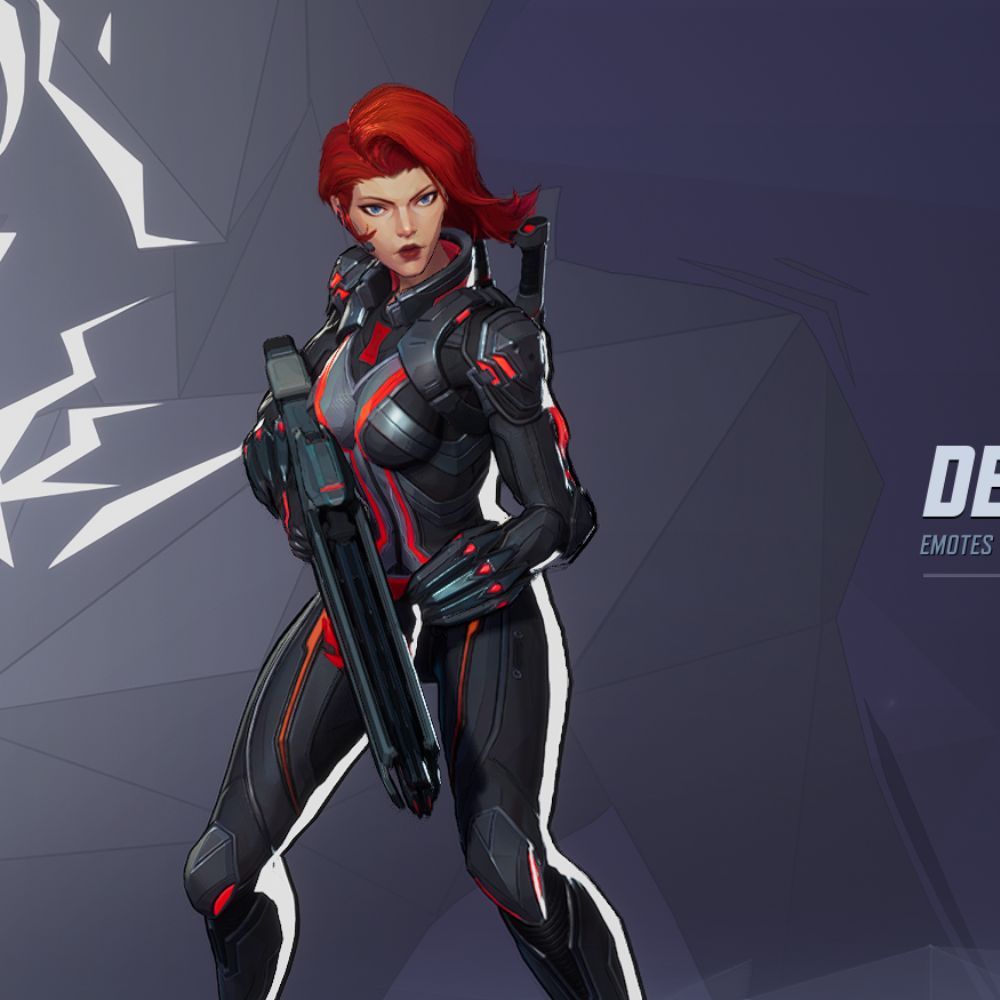 Marvel Rivals Black Widow default emote.