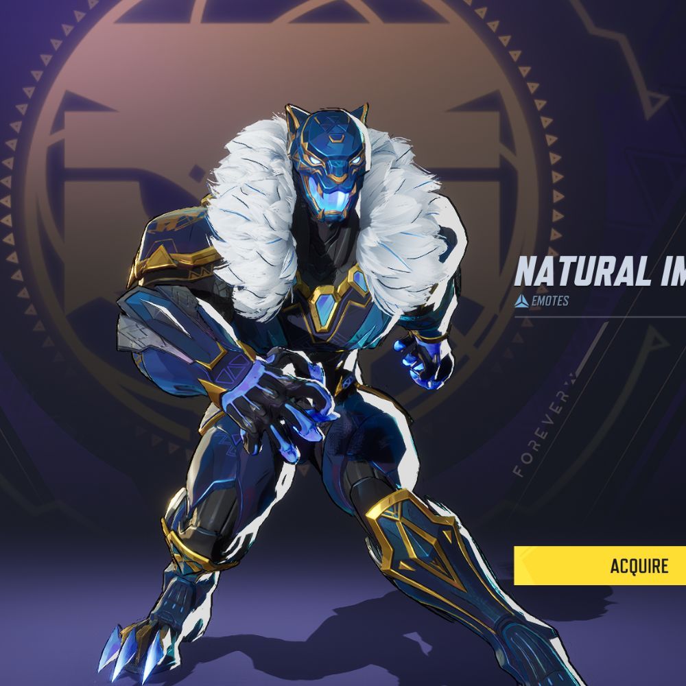 Marvel Rivals Black Panther natural impulse emote.