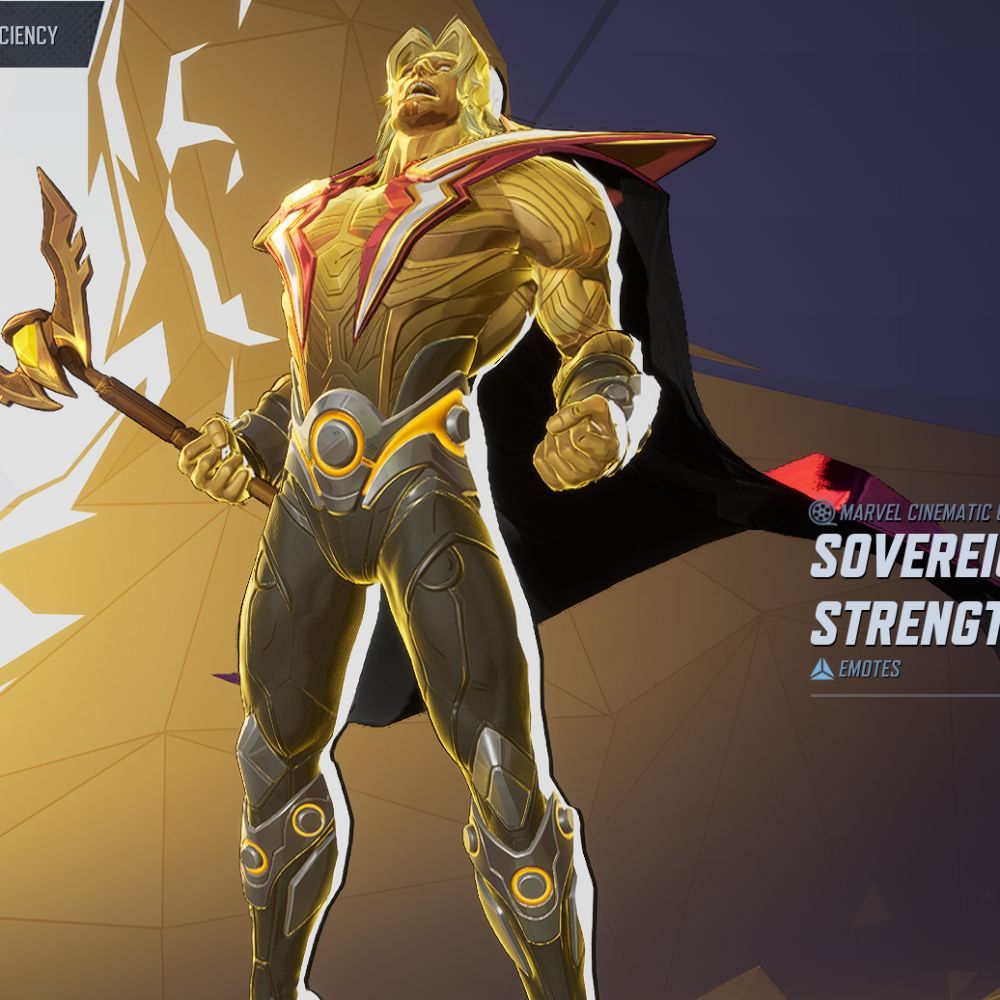 Marvel Rivals Adam Warlock Sovereign Strength emote.